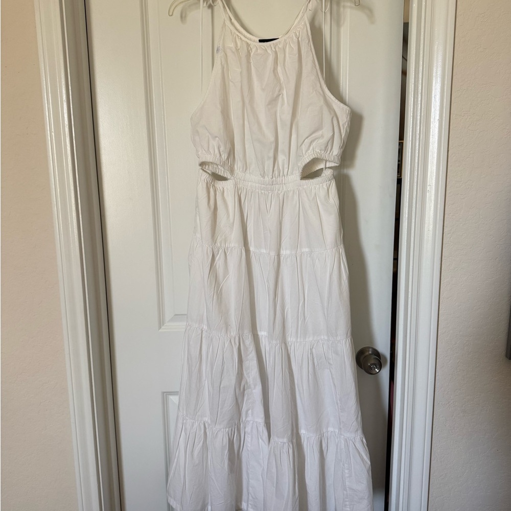 Jcrew Elegant White Sleeveless Maxi Dress